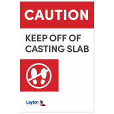 Keep off of Casting Slab