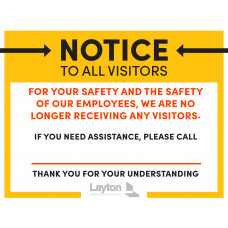 COVID-19 No Visitors (English)