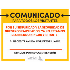 COVID-19 No Visitors (Spanish)