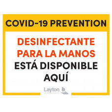 COVID-19 Hand Sanitizer Available Here (Spanish)
