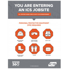 ICS Banner-You Are Now Entering and ICS Jobsite (36"x46" banner)